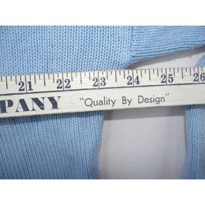 NO BOUNDARIES Light Blue Yin Yang Distressed Knit Cropped Sweater Women's XXL - Thumbnail 7