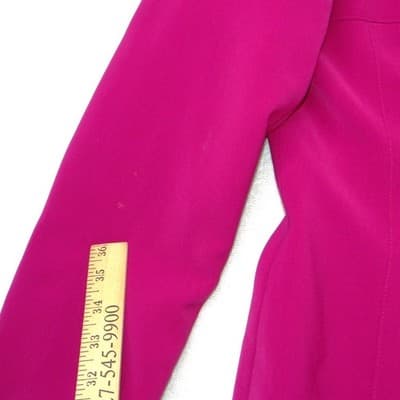 Le Suit Vintage Petite Women Magenta Pink 2 Piece Skirt Suit Blazer Set Size 10P - Thumbnail 8