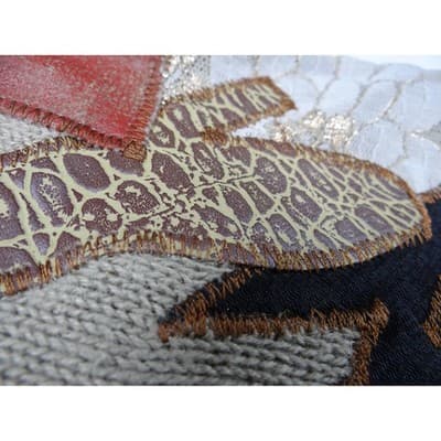Vintage Unique Maurada Embellished Sweater Beige Knit Dolman Sleeve Women's M - Thumbnail 17