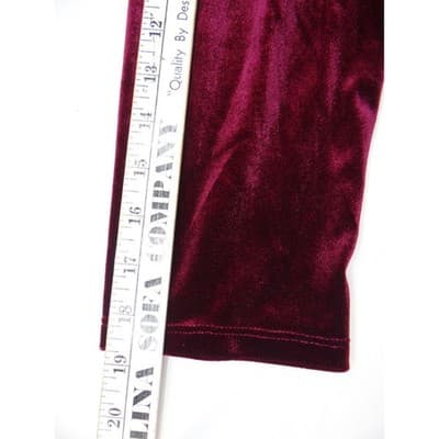 Vince Camuto Burgundy Velvet Ruched Tunic Womens XL - Thumbnail 7