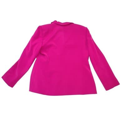 Le Suit Vintage Petite Women Magenta Pink 2 Piece Skirt Suit Blazer Set Size 10P - Thumbnail 5