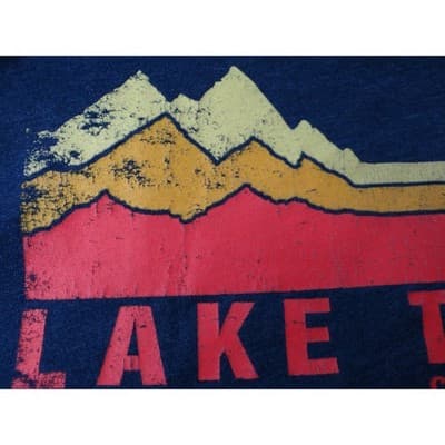 Coastal Classics Lake Tahoe California Mens T Shirt Navy Blue Graphic Tee - Thumbnail 6