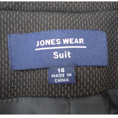 Jones Wear Suit Womens 14 Brown Blazer Skirt Set Micro Texture Professional 2pc - Thumbnail 4
