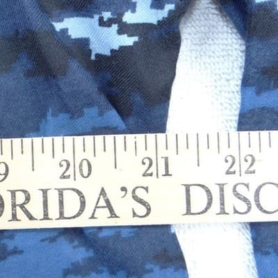 NWT-Salt Life SLX Mens Medium Blue Black Fish Camo Long Sleeve Button Down - Thumbnail 7