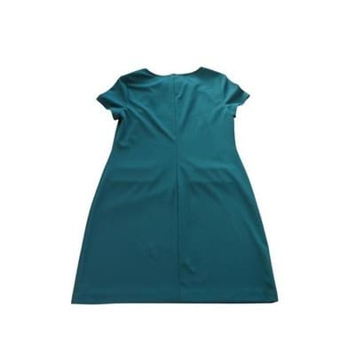 Vintage Tommy Hilfiger Beautiful Green Dress with Decorated Neckline - Thumbnail 4