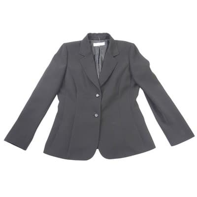 Tahari Arthur S. Levine Womens Black Two Button Tailored Blazer Jacket Size 12