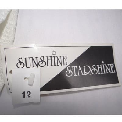 NWT Vintage Sunshine Starshine Women Navy White Pleated Drop Lace Waist Dress 12 - Thumbnail 4