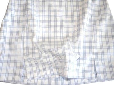 Brandy Melville White and Light Blue Plaid Mini Skirt - Thumbnail 3
