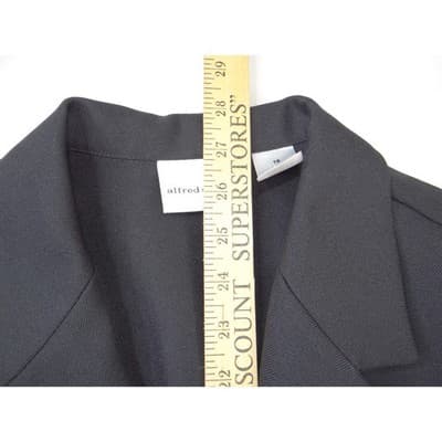 Alfred Dunner Womens Black Two Button Blazer Jacket Plus Size 18 Professional - Thumbnail 6