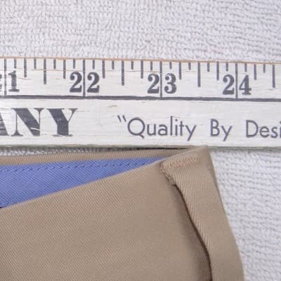 Brooks Brothers Khaki Chino Pants Mens 44x26 Stretch Waistband Cuffed Trousers - Thumbnail 9