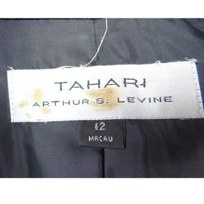 Tahari Arthur S. Levine Womens Black Two Button Tailored Blazer Jacket Size 12 - Thumbnail 3