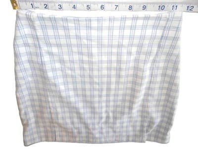 Brandy Melville White and Light Blue Plaid Mini Skirt - Thumbnail 4