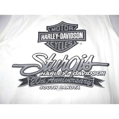 Harley Davidson Motorcycles Eagle Tank Top White Mens Size - Thumbnail 4