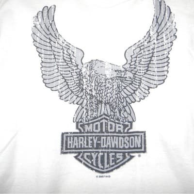 Harley Davidson Motorcycles Eagle Tank Top White Mens Size - Thumbnail 2