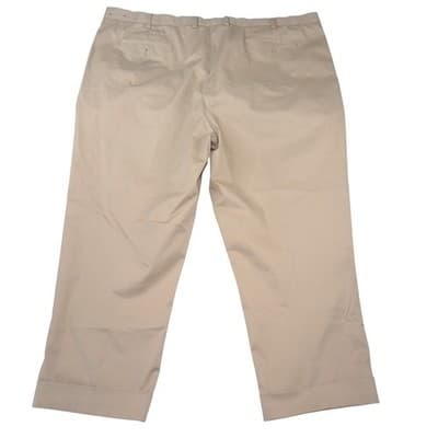 Brooks Brothers Khaki Chino Pants Mens 44x26 Stretch Waistband Cuffed Trousers - Thumbnail 3