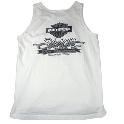 Harley Davidson Motorcycles Eagle Tank Top White Mens Size - Thumbnail 3