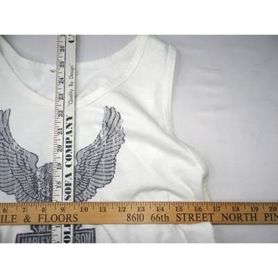 Harley Davidson Motorcycles Eagle Tank Top White Mens Size - Thumbnail 10