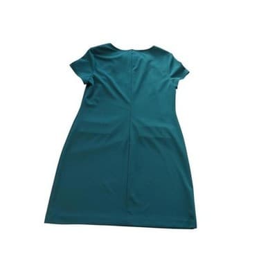 Vintage Tommy Hilfiger Beautiful Green Dress with Decorated Neckline - Thumbnail 5