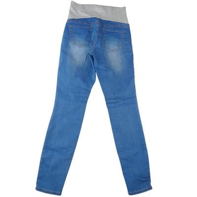 Thyme Maternity Slim Fit Skinny Jeans Medium Wash Blue Full Belly Panel Size S/P - Thumbnail 3