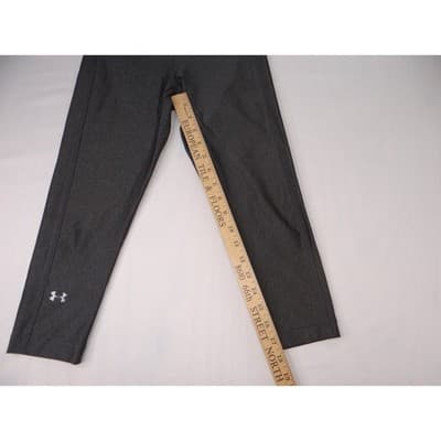 Under Armour Dark Gray Capri Leggings Athletic Fitness Size Medium Youth Girl's - Thumbnail 4