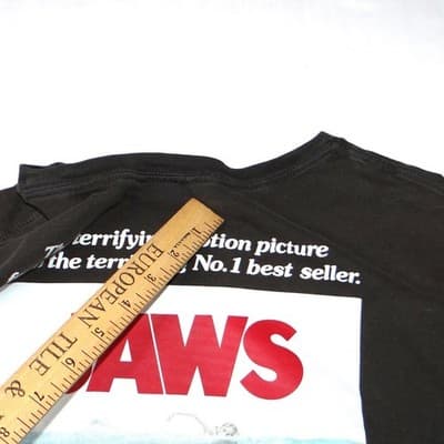 Mens Jaws Movie T Shirt Black Size Medium Graphic Tee - Thumbnail 7
