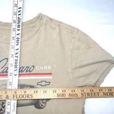GM Official Licensed Chevrolet Camaro 1970 Sport Cars T Shirt Womens Small Beige - Thumbnail 5