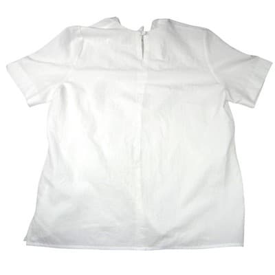 Vintage REGAL Womens White Short Sleeve Top Made USA Size Large Classic - Thumbnail 3
