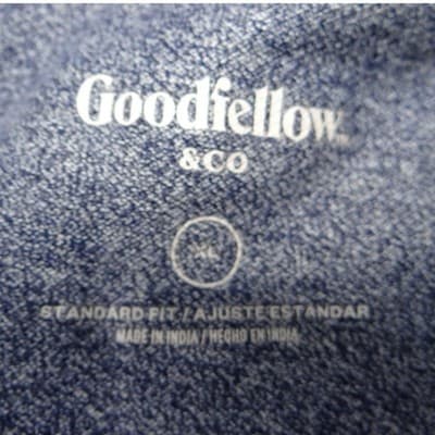 Goodfellow & Co Mens Standard Fit Heathered Stripe Polo Shirt Blue XL - Thumbnail 2