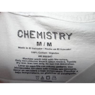 CHEMISTRY Womens White Short Sleeve Corvette Graphic T Shirt Size Medium - Thumbnail 2