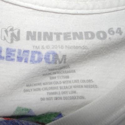 Nintendo 64 N64 All Over Print T Shirt White Men's Size Medium Retro Gamer - Thumbnail 2