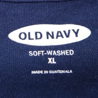 Old Navy Mens Navy Tropical Leaf Print Tank Top XL Soft Washed Athletic - Thumbnail 2