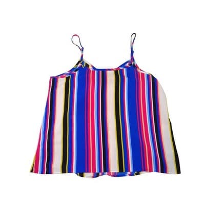 MISS LILI Striped Cami Tank Top Women's Size M - Thumbnail 3