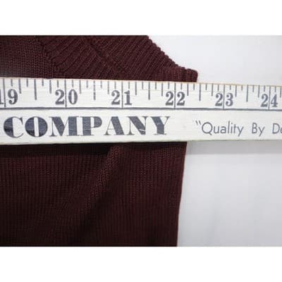 NWT-Blue Ocean Mens Burgundy Argyle V Neck Sweater Vest XL Acrylic Sleeveless - Thumbnail 5