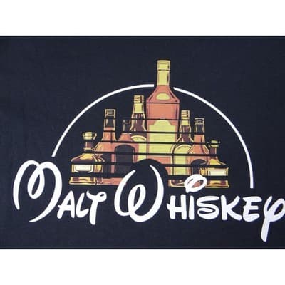 Gildan Heavy Cotton Black Malt Whiskey Graphic T-Shirt Men's Medium - Thumbnail 2