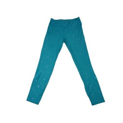 All In Motion Teal Star Print Athleisure Leggings Size XL 14 16