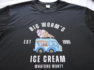 Big Worm's Ice Cream T-Shirt - Vintage Style Graphic Tee - Thumbnail 4