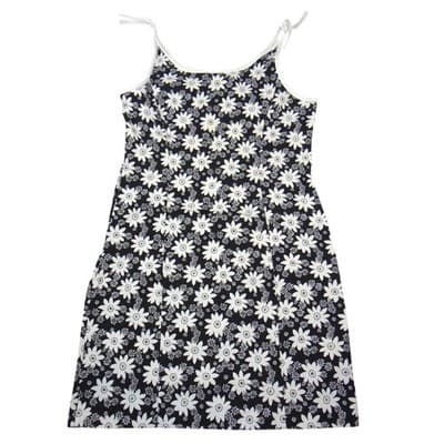 Ann Taylor Loft Womens 12P Black White Daisy Floral Canvas Sundress 2094 - Thumbnail 3