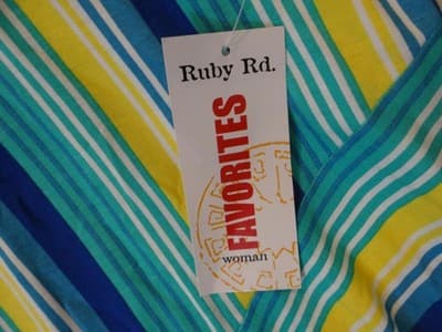 Ruby Rd. Favorites Women's Striped Blouse 3x NWT - Thumbnail 3