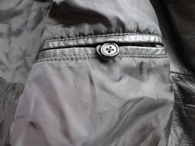 Men's Black Leather Jacket Medium Caribou Creek - Thumbnail 7