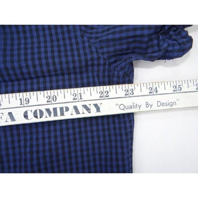 Vintage PlayStation Mens Large L Button Down Shirt Gingham Check Short Sleeve. - Thumbnail 6