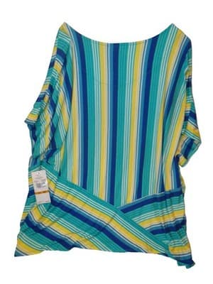 Ruby Rd. Favorites Women's Striped Blouse 3x NWT - Thumbnail 2