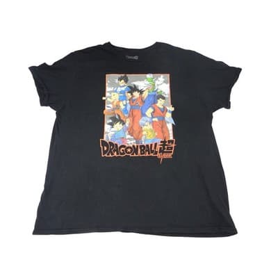 Dragon Ball Super Anime Graphic T Shirt Black XL Toei Animation Goku Vegeta