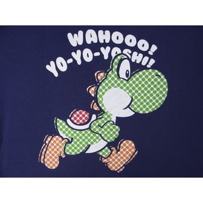 Uniqlo Nintendo Mario Yoshi Wahoo Yo Yo Yoshi Graphic T Shirt Mens Large Navy - Thumbnail 3