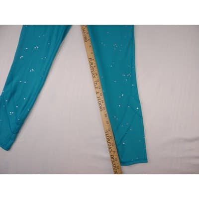 All In Motion Teal Star Print Athleisure Leggings Size XL 14 16 - Thumbnail 5