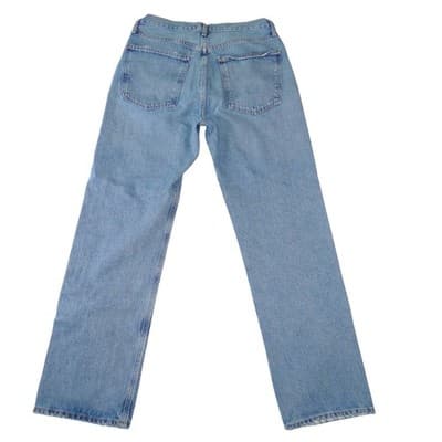 AGOLDE 90s Pinch Waist High Rise Straight Leg Jeans Light Wash Blue 29 - Thumbnail 3