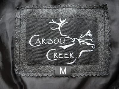 Men's Black Leather Jacket Medium Caribou Creek - Thumbnail 4