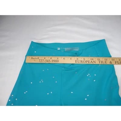 All In Motion Teal Star Print Athleisure Leggings Size XL 14 16 - Thumbnail 4