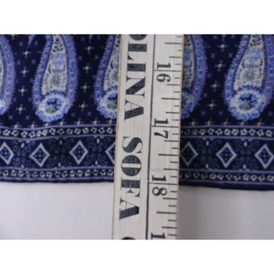 Old Navy Girls Size L 10 12 Blue White Paisley Floral Print Boho Blouse Top - Thumbnail 7