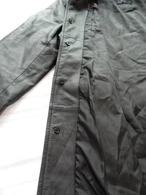Men's Black Leather Jacket Medium Caribou Creek - Thumbnail 5