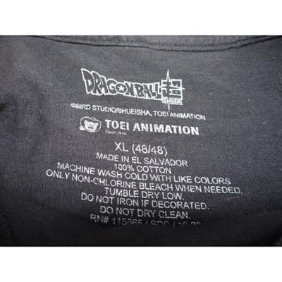 Dragon Ball Super Anime Graphic T Shirt Black XL Toei Animation Goku Vegeta - Thumbnail 2